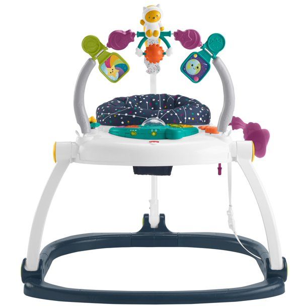Photo 1 of ?Fisher-Price Astro Kitty SpaceSaver Jumperoo, Space-Themed Infant Activity Center with Adjustable Bouncing Seat, Lights, Music and Interactive Toys
