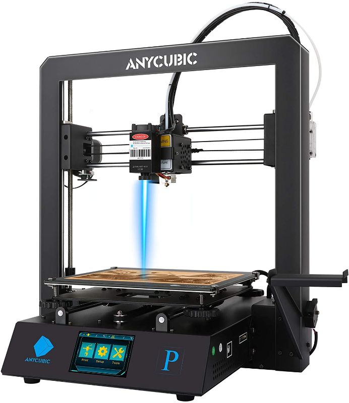 Photo 1 of ANYCUBIC Mega Pro 3D Printer, 4th Gen 3D Printing & Laser Engraving 2 in 1 Filament FDM 3D Printer with Smart Auxiliary Leveling, Printing Size 8.27'' x 8.27'' x 8.07'' & Engraving Size 8.67'' x 5.5''
