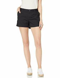 Photo 1 of Amazon Essentials Women's 3.5" Inseam Solid Chino Short, Black, SZ 18
