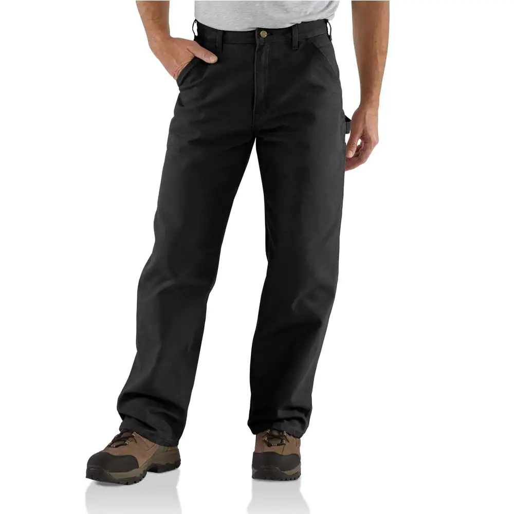 Photo 1 of Carhartt Men's Washed Duck Work Dungaree Utility Pant B11,Black,32 x 30