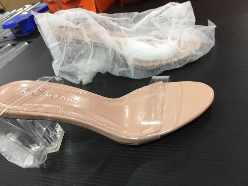 Photo 2 of SHOE LAND CLLAARY-L PERSPEX HEEL, ANKLE STRAP WITH AN ADJUSTABLE BUCKLE (CLEAR NUDE)
6.5