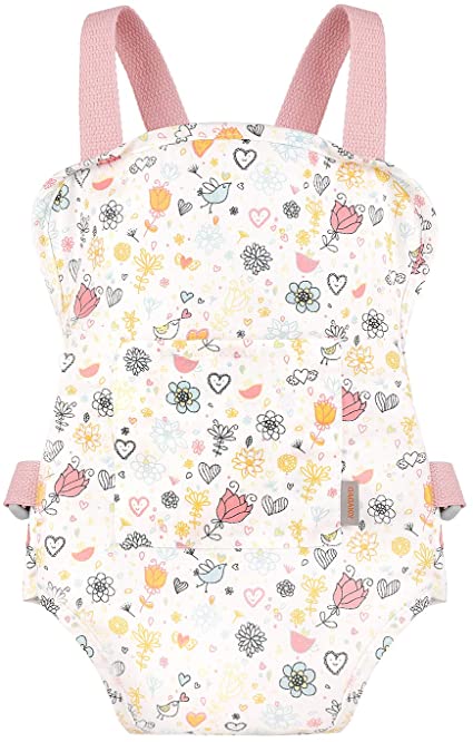 Photo 1 of GAGAKU Soft Cotton Front and Back Baby Doll Carrier with Adjustable Straps, Rose Garden
