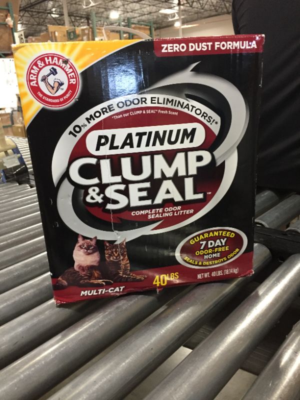 Photo 2 of ARM & HAMMER Clump & Seal Platinum Cat Litter, Multi-Cat, 40 lb
