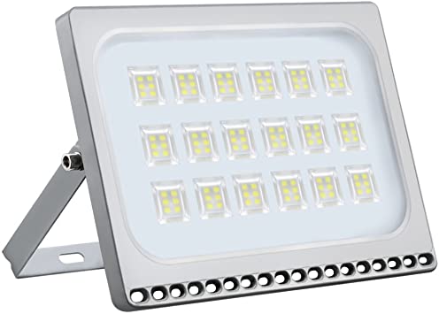 Photo 1 of Viugreum 100W LED Flood Light, 8000LM Super Bright Outdoor Floodlights, New Slim Design, IP67 Waterproof Daylight White (6000-6500K), Security Wall Light for Garage, Garden, Yard, Factory
