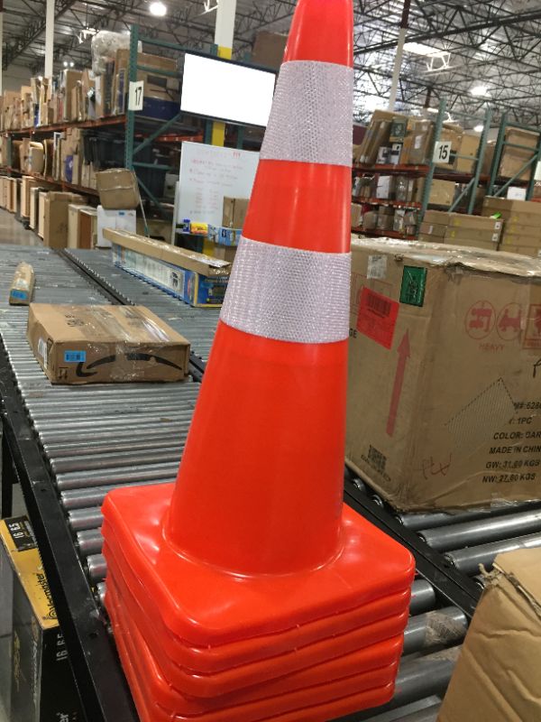 Photo 1 of 28 INCH TRAFFIC SAFETY CONES 6 PACK 