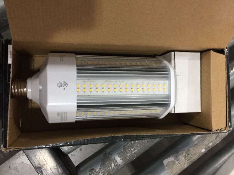 Photo 2 of Feit Electric 500-Watt Equivalent Corn Cob E26 with E39 Mogul Adapter High Lumen HID Utility LED Light Bulb Daylight (5000K) (1-Bulb)
