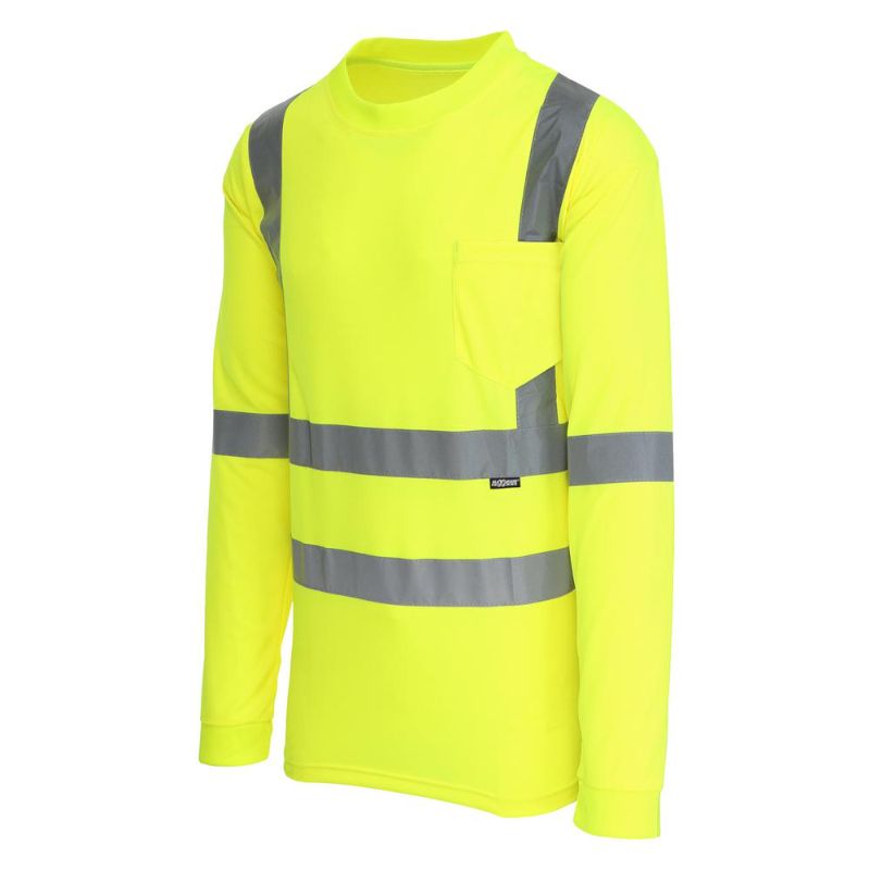 Photo 1 of MAXIMUM SAFETY Unisex 2X-Large Hi-Visibility Yellow ANSI Class 3 Long Sleeve Shirt
