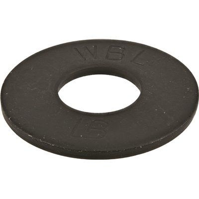 Photo 1 of 1/2 in. Black Exterior Flat Washers (50-Pack) [PACK OF TWO]
