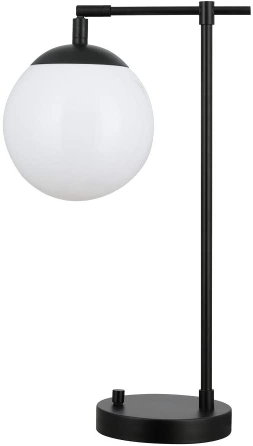 Photo 1 of Amazon Brand – Rivet Modern Integrated-LED Metal Table Lamp with Adjustable Shade, LED Bulb Included, 22"H, Matte Black
