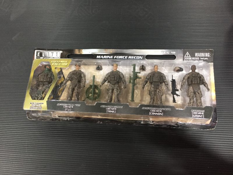 Photo 2 of Elite Force Marine Force Recon Action Figures 5 Pack Military Toy Soldiers Playset
