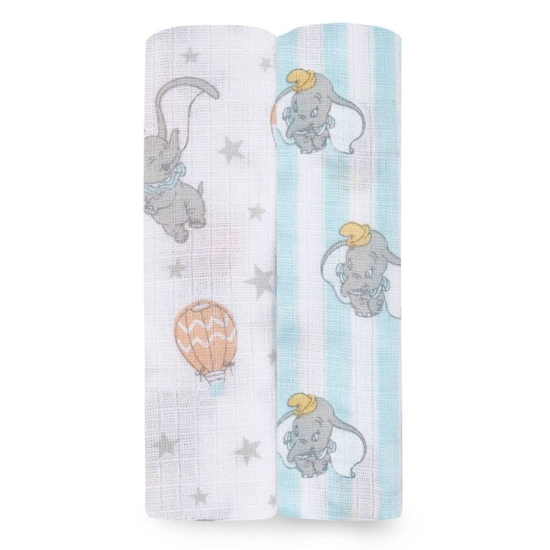 Photo 1 of Aden + Anais Essentials Disney Baby Swaddleplus Dumbo New Heights 2-pack
