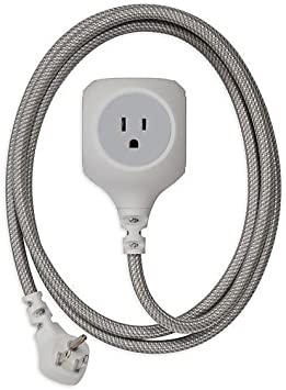 Photo 1 of 360 Electrical 360470 Habitat Braided Extension Cord w/ 2.4A Dual USB, 6 ft, Modern-Tungsten
