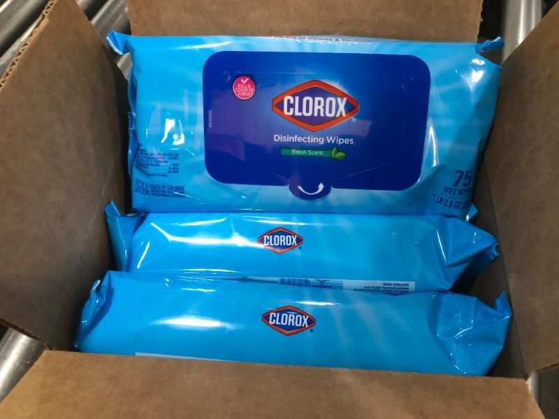 Photo 2 of Clorox Disinfecting Wipes Flex Pack Fresh Scent -- 75 Wipes Each / Pack of 3
