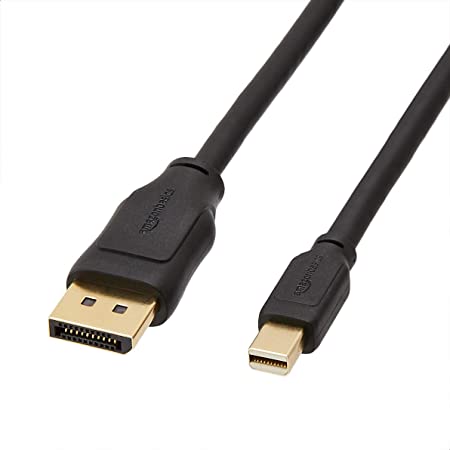 Photo 1 of Amazon Basics 4K Mini DisplayPort to DisplayPort Cable - 6 Feet, Black
