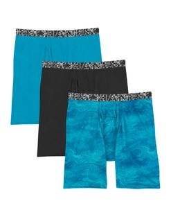 Photo 1 of Men's X-Temp Lightweight Mesh Long Leg Boxer Brief, Assorted Colors
2XL 3 PACK BLUE/BLACK