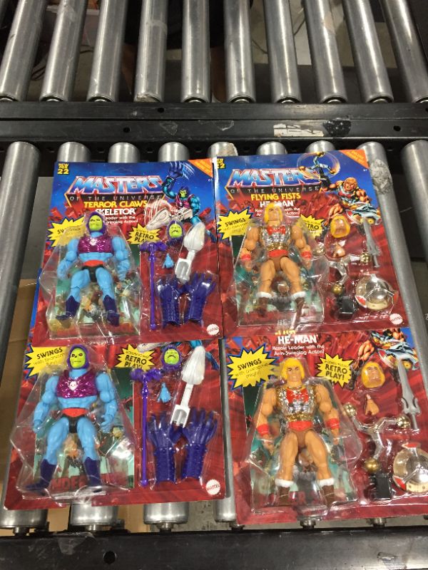 Photo 4 of Masters of the Universe Origins (2 ct) Flying Fists He-Man Action Figure and (2 ct) Terror Claws Skeletor Action Figure
