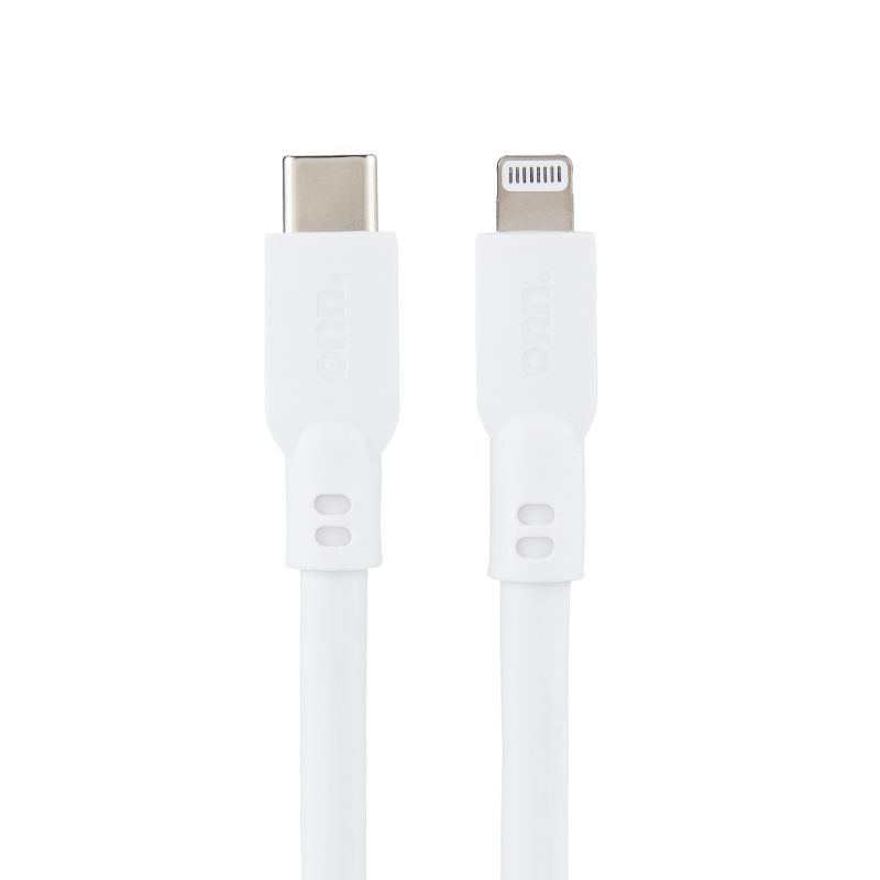 Photo 1 of Onn. 10' Lightning to USB-C Cable, White
