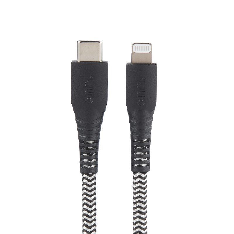 Photo 1 of Onn. 6' Braided USB-C to Lightning Cable, Black
