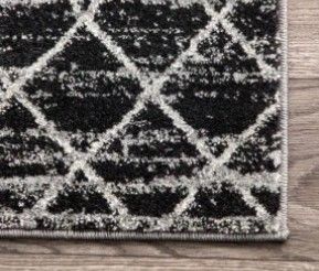 Photo 1 of Blythe Modern Moroccan Trellis Black 5 ft. x 7'5" ft. Area Rug