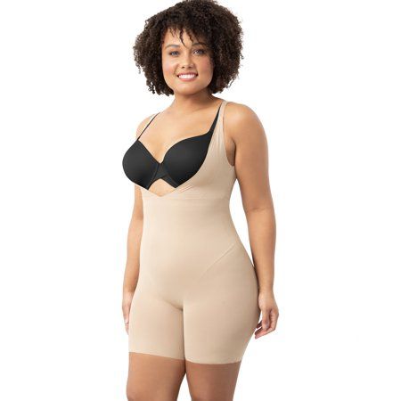 Photo 1 of Maidenform Women's Firm Tummy-Control Instant Slimmer Long Leg Open Bust Body Shaper 2556 XL
