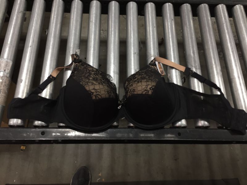 Photo 2 of Curvy Couture Tulip Lace Balconette Bra in Black at Nordstrom, Size 38H
