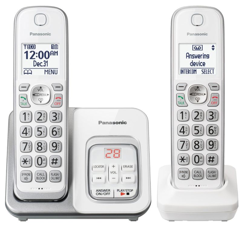 Photo 1 of Panasonic White Cordless Phone System TGD632W with 2 Handsets
.