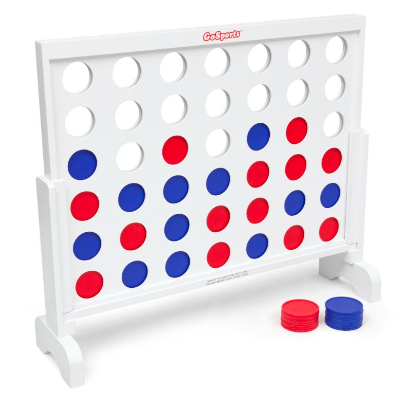 Photo 1 of GoSports Giant 4 in a Row Game with Carrying Case - 3 Foot Width - Made from Wood
