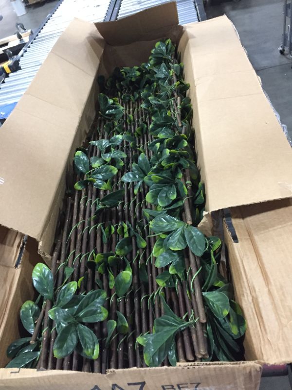 Photo 1 of 48 inch foldable bamboo divider with fake vine 