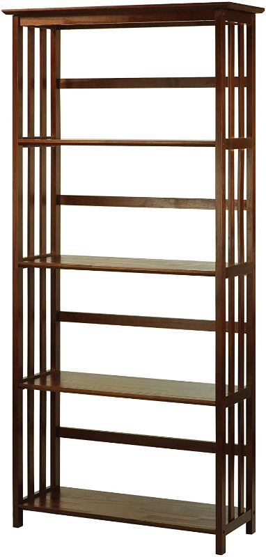 Photo 1 of Casual Home Mission Style 5-Shelf Bookcase, Walnut
