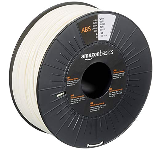 Photo 1 of Amazon Basics ABS 3D Printer Filament, 1.75mm, White, 1 Kg Spool
