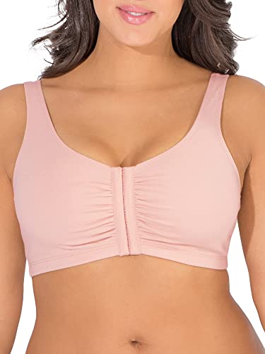 Photo 1 of Fruit of the Loom Women's Front Closure Cotton Bra pink size 42
