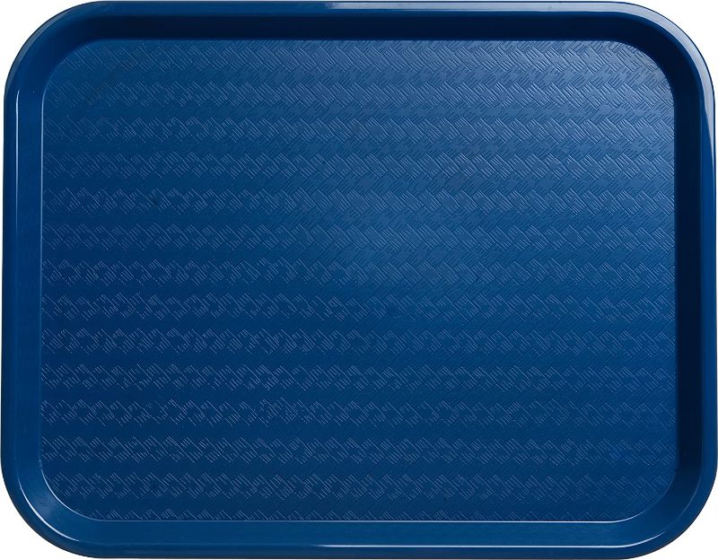 Photo 1 of Carlisle Paddles CT141814 Café Standard Cafeteria / Fast Food Tray, 14" x 18", Blue (Pack of 12)
