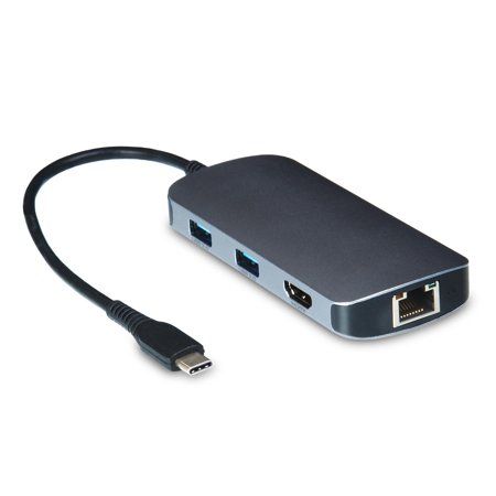 Photo 1 of 3 pack - Onn. USB -C 8-in-1 Type C Adapter with Gigabit Ethernet, 4K Mac HDMI Adapter
