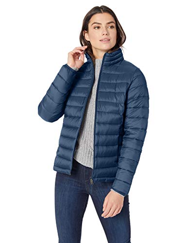 Photo 1 of Amazon Essentials Women's Lightweight Long-Sleeve Full-Zip Water-Resistant Packable Puffer Jacket, Navy, Medium
