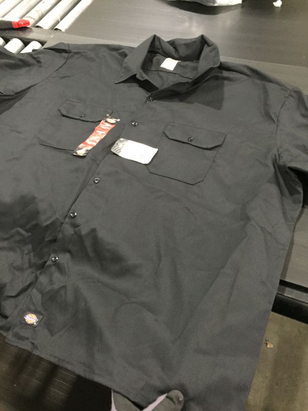 Photo 2 of Men's Dickies Work Shirt, Size: 5XL Large, Black
