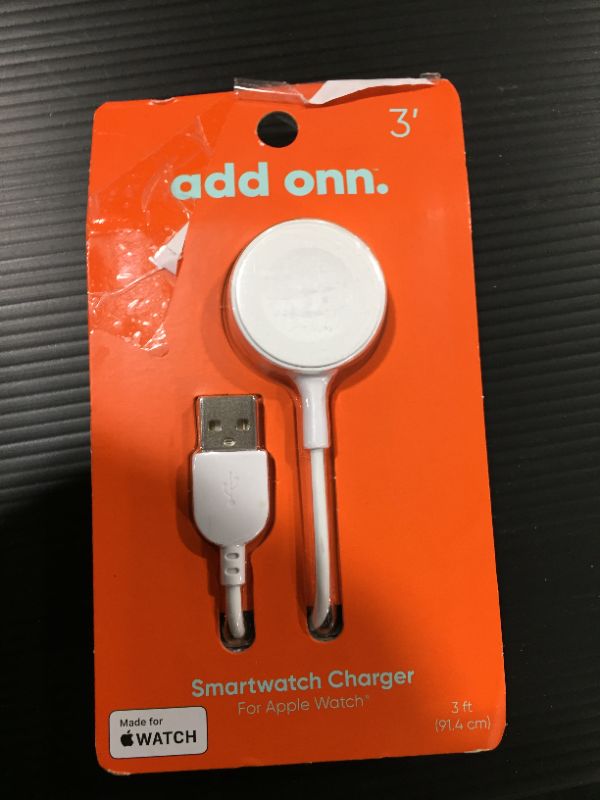 Photo 2 of Onn. 3' Smart Watch Charger for Apple Watch
