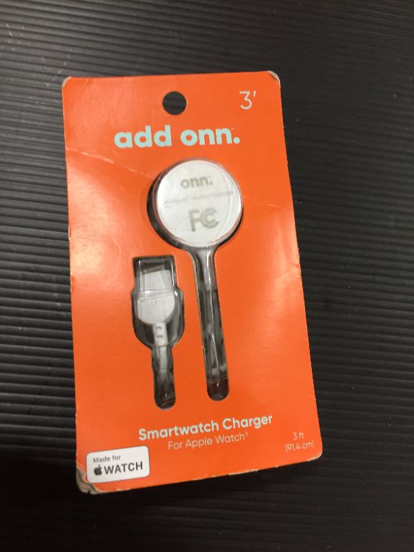 Photo 2 of Onn. 3' Smart Watch Charger for Apple Watch
