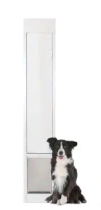 Photo 1 of 10-1/4 in. x 16-3/8 in. Large White Freedom Patio Panel (91 in. to 96 in.) Pet Door
