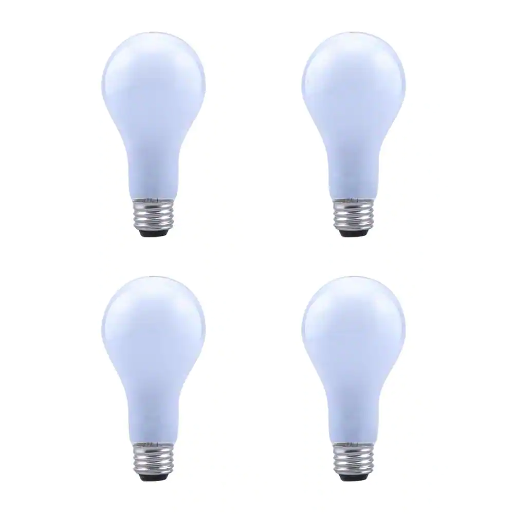 Photo 1 of 53-Watt A19 Halogen Light Bulb (4-Pack)
