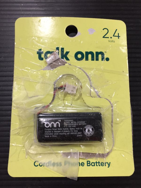 Photo 2 of Onn. Rechargeable Cordless Phone Battery, 2.4V/550mAh NiMH
