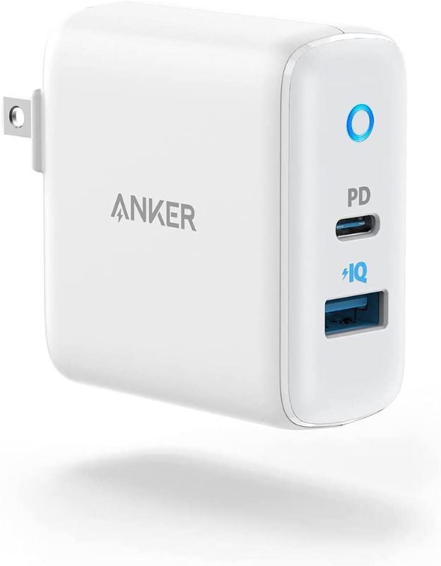Photo 1 of USB C Charger, Anker 32W 2 Port Charger with 20W USB C Power Adapter, PowerPort PD 2 with Foldable Plug for iPad/iPad Mini, for iPhone 13/13 Mini/13 Pro/13 Pro Max/12/11, Pixel, Galaxy, and More
