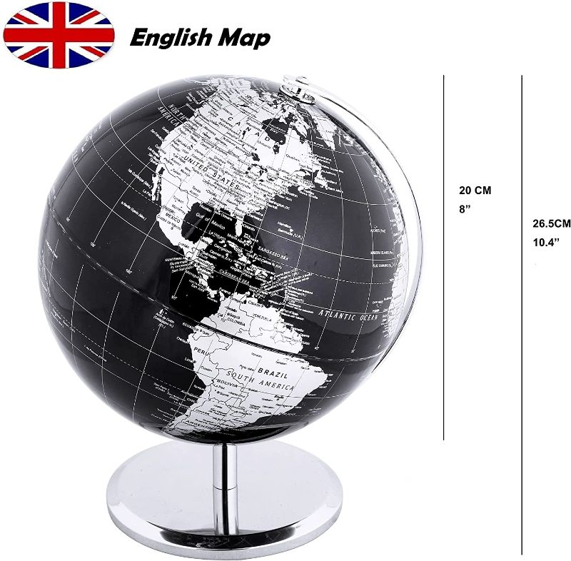 Photo 1 of 20CM Globe - - Metallic Black
