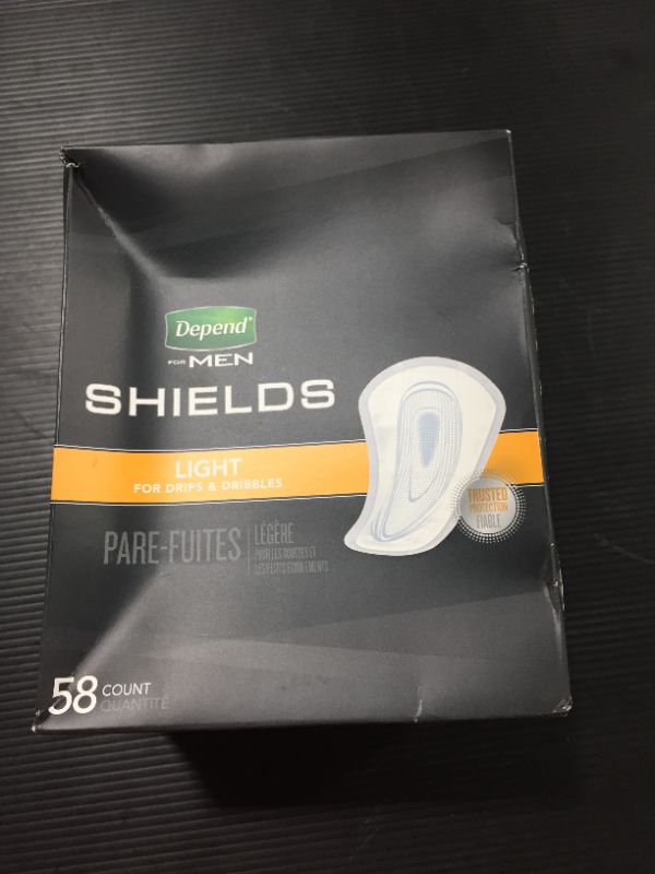 Photo 2 of 58 Count (1 Package) Depend Shields/Guard for Men Light Absorbency
