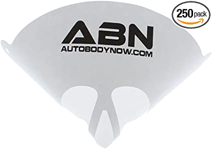 Photo 1 of ABN Strainer Cone Funnel with Filter Top 250-Pack – Disposable 190 Micron Fine Nylon Mesh –Paint, Automotive, & More
