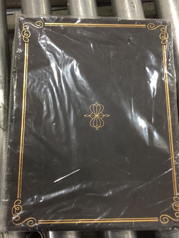 Photo 2 of 12 Pack Certificate Holders Diploma Folders for Letter Size Paper Award 8.8 X 11.2 in. Black & Gold Foil Border
