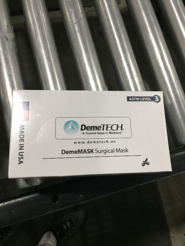 Photo 2 of DemeTECH Disposable Surgical Face Mask, Adult, Blue, 50/Pack (DT-MSK-003)
