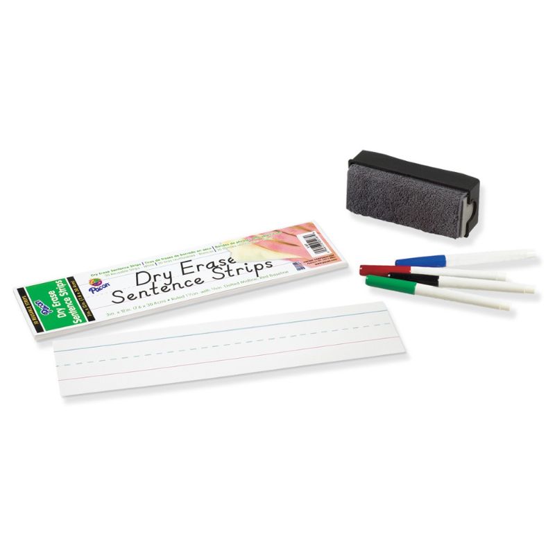 Photo 1 of 3 pack - PAC5187 Dry Erase Sentence Strips White 3 X 12
