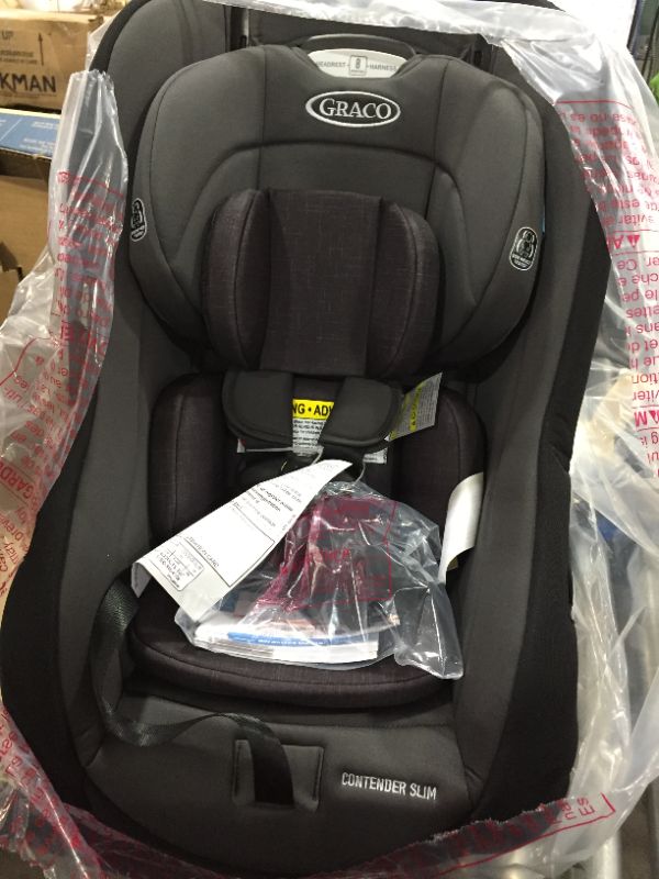 Photo 2 of Graco Contender Slim Convertible Car Seat in West Point Grey/black
