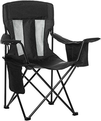 Photo 1 of Amazon Basics Mesh Folding Outdoor Camping Chair with Bag - 34 X 20 X 36 Inches, Black
