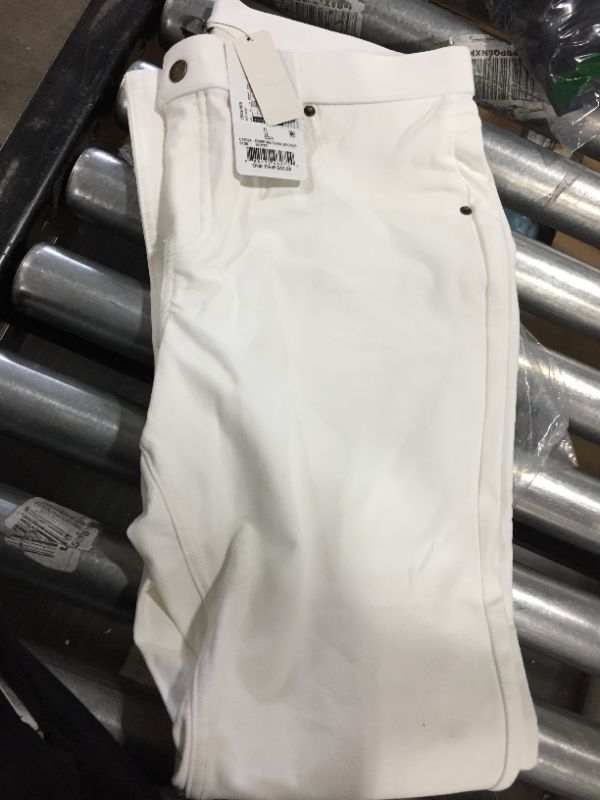 Photo 2 of HUE Women's Essential Denim Leggings, White, Large, White, Size Large
